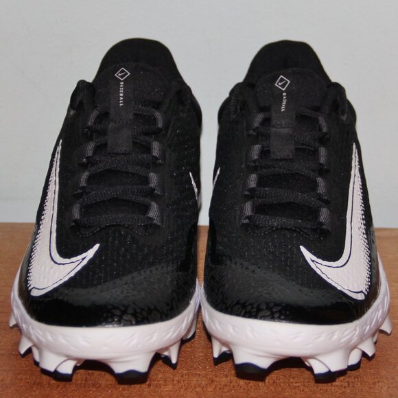 Nike Alpha Huarache Elite 4 Low MCS Baseball Cleats Mens 9.5 Black White